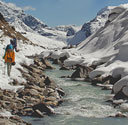 Истоки горной реки в Гималаях